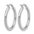 Rhodium-Plated 14K White Gold Hollow Polished 2.5 mm Lightweight Tube Hoop Earrings - View 4