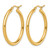 14K Yellow Gold Hollow Polished 2.5 mm Lightweight Tube Hoop Earrings, 30 mm Long - View 2