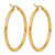 14K Yellow Gold Hollow Polished 2.5 mm Lightweight Tube Hoop Earrings, 40 mm Long - View 4