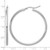 Rhodium-Plated 14K White Gold Hollow Polished 2.5 mm Lightweight Tube Hoop Earrings, 45 mm Long - View 5