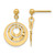 14K Yellow Gold Polished Circles Post Dangle Earrings, 20.68 mm