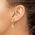 14K Yellow Gold Polished Post Dangle Earrings, 22 mm - View 3