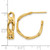 14K Yellow Gold Polished Link Post Hoop Earrings, 21 mm - View 4