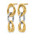 14K Yellow Gold with Rhodium Polished Ovals Dangle Earrings, 26 mm - View 2