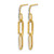 14K Yellow Gold with White Rhodium-Plated Polished and Diamond-Cut Link Dangle Earrings, 38.95 mm - View 2