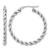 14K Yellow Gold with White Rhodium-Plated Polished Twist Hoop Earrings, 31.32 mm