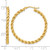14K Yellow Gold Polished Twist Hoop Earrings, 35 mm - View 4