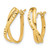 14K Yellow Gold Polished and Diamond-Cut Hoop Earrings, 18.87 mm - View 2