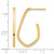 14K Yellow Gold Hollow Polished Geometric Shaped J-Hoop Post Earrings, 27.75 mm - View 4