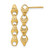 14K Yellow Gold Hollow Diamond-Cut Fancy Link Drop Post Earrings, 29.42 mm