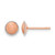 14K Rose Gold with White Gold Accent Brushed Stud Earrings, 6.68 mm