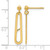 14K Yellow Gold Polished Paperclip Dangle Earrings, 26.85 mm - View 4