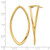 14K Yellow Gold Polished Oval Hoop Earrings, 44.73 mm - View 4