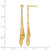 14K Yellow Gold Polished Post Dangle Earrings, 49.68 mm - View 4