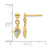 14K Yellow Gold and White Rhodium Polished Post Dangle Earrings, 17.75 mm - View 4