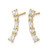 14K Yellow Gold and White Rhodium Polished and Diamond-Cut Post Drop Earrings, 19.4 mm - View 2
