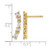 14K Yellow Gold and White Rhodium Polished and Diamond-Cut Post Drop Earrings, 19.4 mm - View 4
