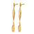 14K Yellow Gold Polished and Textured Post Dangle Earrings, 45.3 mm - View 2