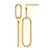 14K Yellow Gold Hollow Polished Post Drop Earrings, 40.58 mm