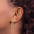 14K Yellow Gold Hollow Polished Post Drop Earrings, 40.58 mm - View 3