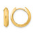 14K Yellow Gold Polished Hinged Huggie Hoop Earrings, 14.18 mm