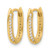 14K Yellow Gold Polished Cubic Zirconia Hinged Hoop Earrings, 14.59 mm - View 2