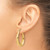 14K Yellow Gold Polished Oval Hoop Earrings, 29 mm - View 3