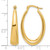 14K Yellow Gold Polished Oval Hoop Earrings, 29 mm - View 4