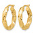 14K Yellow Gold Polished Twisted Hoop Earrings, 21.67 mm - View 2