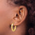 14K Yellow Gold Polished Twisted Hoop Earrings, 21.67 mm - View 3