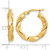 14K Yellow Gold Polished Twisted Hoop Earrings, 21.67 mm - View 4