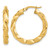 14K Yellow Gold Polished Twisted Hoop Earrings, 26.16 mm