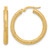 14K Yellow Gold Diamond-Cut Round Hoop Earrings, 25 mm