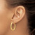 14K Yellow Gold Diamond-Cut Round Hoop Earrings, 25 mm - View 3