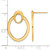 14K Yellow Gold Polished Oval Drop Post Earrings, 24.13 mm - View 4
