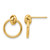 14K Yellow Gold Polished Knot Circle Drop Post Earrings, 14.98 mm