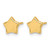 14K Yellow Gold Polished Stars Stud Earrings, 6.62 mm - View 2