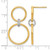 14K Two-Tone Gold Polished Cubic Zirconia Circles Dangle Earrings, 29.8 mm - View 4