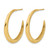 14K Yellow Gold Polished J-Hoop Post Earrings, 30.7 mm - View 2