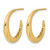 14K Yellow Gold Polished J-Hoop Post Earrings, 20.24 mm - View 2