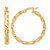 14K Yellow Gold Polished Twisted Hoop Earrings, 30 mm