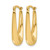 14K Yellow Gold Hollow Polished Hoop Earrings, 26.75 mm - View 2