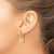 14K Yellow Gold Hollow Polished Hoop Earrings, 26.75 mm - View 3