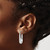 Rhodium-Plated 14K White Gold Hollow Polished Hoop Earrings, 26.75 mm - View 3