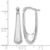Rhodium-Plated 14K White Gold Hollow Polished Hoop Earrings, 26.75 mm - View 4