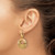 14K Yellow Gold Hollow Polished Hollow Dangle Leverback Earrings, 38.89 mm - View 3
