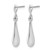 Rhodium-Plated 14K White Gold Polished Teardrop Post Dangle Earrings, 26.87 mm - View 2