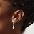 Rhodium-Plated 14K White Gold Polished Teardrop Post Dangle Earrings, 26.87 mm - View 3