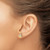 14K Yellow Gold with Rhodium Polished and Diamond-Cut Triangle Stud Earrings, 8.99 mm - View 3
