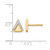 14K Yellow Gold with Rhodium Polished and Diamond-Cut Triangle Stud Earrings, 8.99 mm - View 4